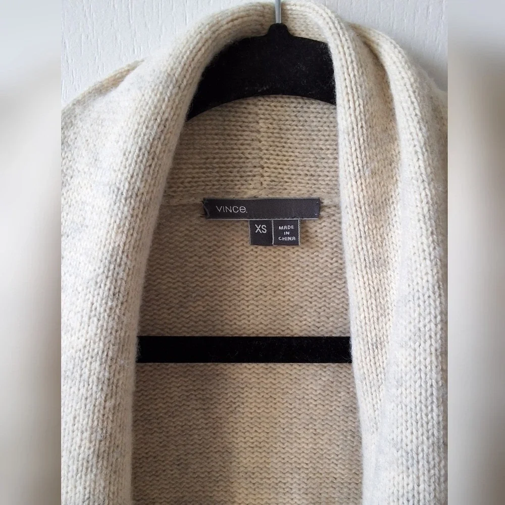Vince XS Yak Wool Open Front ‎ Waterfall Lagenlook Cardigan Heritage Cottagecore